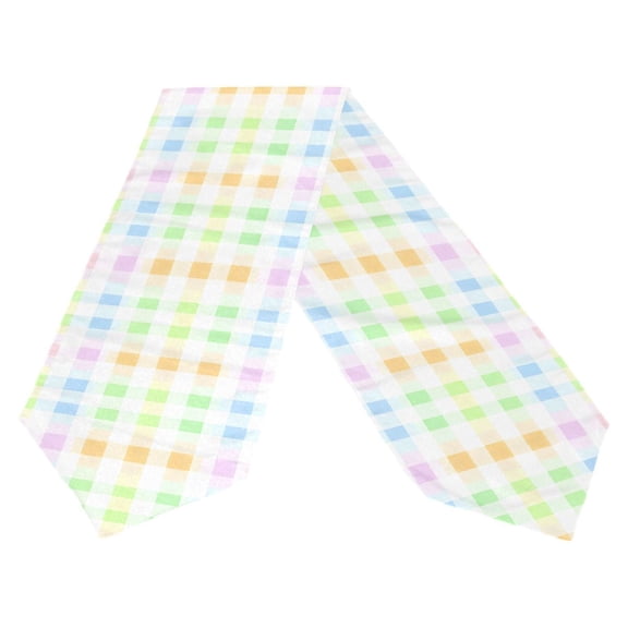 Ryvnso Pastel Checkered Table Runner Tablecloth Home Decoration 13 x 70 inches