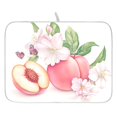 thumbnail image 1 of Ryvnso Peach Flowers Dish Drying Mat for Kitchen Countertop 18x24 Large Dish Pad Drainer Rack Dish Sink Mats, 1 of 7