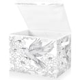 thumbnail image 1 of Ryvnso Peony Flower Bird Drawn Large Lidded Foldable Storage Baskets Cubes Boxes Lids Bin for Home, 1 of 7