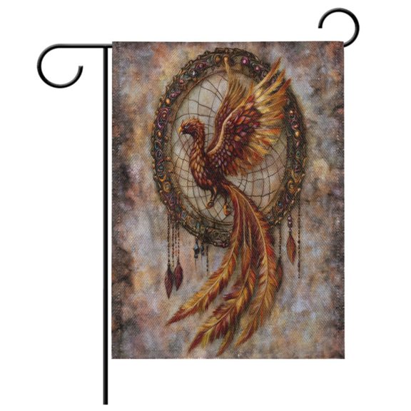 Ryvnso Phoenix with Feather Garden Flag 12x18 Inch Double Sided Seasonal Yard Decoration