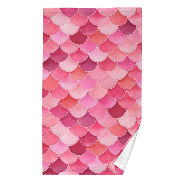 Ryvnso Pink Dragon Scales Pattern Pattern Cotton Hand Towel Absorbent Face Bath Towels for Beach Pool Sports
