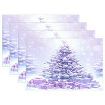 Ryvnso Placemats Set of 4 A Beautiful Christmas Tree Dining Mats Heat-Resistant Non-Slip Washable Table Mat