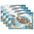 thumbnail image 1 of Ryvnso Placemats Set of 4 Art Sea Turtle Dining Mats Heat-Resistant Non-Slip Washable Table Mat, 1 of 8