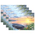 thumbnail image 1 of Ryvnso Placemats Set of 4 Beautiful Lake Wildflowers Dining Mats Heat-Resistant Non-Slip Washable Table Mat, 1 of 8