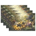 thumbnail image 1 of Ryvnso Placemats Set of 4 Bee in Grapes Dining Mats Heat-Resistant Non-Slip Washable Table Mat, 1 of 8