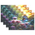 thumbnail image 1 of Ryvnso Placemats Set of 4 Butterfly View Dining Mats Heat-Resistant Non-Slip Washable Table Mat, 1 of 8
