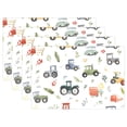 thumbnail image 1 of Ryvnso Placemats Set of 4 Car Cartoon Dining Mats Heat-Resistant Non-Slip Washable Table Mat, 1 of 8