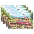 thumbnail image 1 of Ryvnso Placemats Set of 4 Cardinal Bird Farm Dining Mats Heat-Resistant Non-Slip Washable Table Mat, 1 of 8
