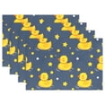 thumbnail image 1 of Ryvnso Placemats Set of 4 Cartoon Duck Stars Dining Mats Heat-Resistant Non-Slip Washable Table Mat, 1 of 8