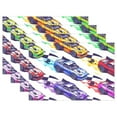 thumbnail image 1 of Ryvnso Placemats Set of 4 Cartoon Race Cars Dining Mats Heat-Resistant Non-Slip Washable Table Mat, 1 of 8