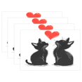 thumbnail image 1 of Ryvnso Placemats Set of 4 Cats Dining Mats Heat-Resistant Non-Slip Washable Table Mat, 1 of 8