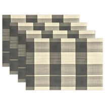 Ryvnso Placemats Set of 4 Checkered Pattern-e5 Dining Mats Heat-Resistant Non-Slip Washable Table Mat