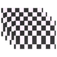 thumbnail image 1 of Ryvnso Placemats Set of 4 Checkered Print Dining Mats Heat-Resistant Non-Slip Washable Table Mat, 1 of 8