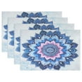 thumbnail image 1 of Ryvnso Placemats Set of 4 Chic Mandala Flower Dining Mats Heat-Resistant Non-Slip Washable Table Mat, 1 of 8