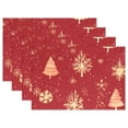 thumbnail image 1 of Ryvnso Placemats Set of 4 Christmas Tree Print Dining Mats Heat-Resistant Non-Slip Washable Table Mat, 1 of 8