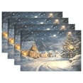 thumbnail image 1 of Ryvnso Placemats Set of 4 Christmas Vintage Winter View Dining Mats Heat-Resistant Non-Slip Washable Table Mat, 1 of 8