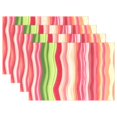 thumbnail image 1 of Ryvnso Placemats Set of 4 Colorful Wavy Lines Dining Mats Heat-Resistant Non-Slip Washable Table Mat, 1 of 8