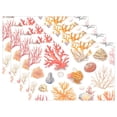 thumbnail image 1 of Ryvnso Placemats Set of 4 Corals Seashells Dining Mats Heat-Resistant Non-Slip Washable Table Mat, 1 of 8