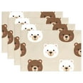 thumbnail image 1 of Ryvnso Placemats Set of 4 Cute Bears Dining Mats Heat-Resistant Non-Slip Washable Table Mat, 1 of 8