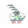 thumbnail image 1 of Ryvnso Placemats Set of 4 Cute Dinosaur Dining Mats Heat-Resistant Non-Slip Washable Table Mat, 1 of 8