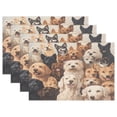 thumbnail image 1 of Ryvnso Placemats Set of 4 Cute Dog Doodle Dining Mats Heat-Resistant Non-Slip Washable Table Mat, 1 of 8