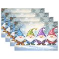 thumbnail image 1 of Ryvnso Placemats Set of 4 Cute Gnomes Christmas Dining Mats Heat-Resistant Non-Slip Washable Table Mat, 1 of 8