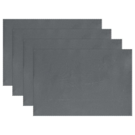 Ryvnso Placemats Set of 4 Dark Gray Dining Mats Heat-Resistant Non-Slip Washable Table Mat
