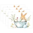 thumbnail image 1 of Ryvnso Placemats Set of 4 Easter Rabbit Egg Dining Mats Heat-Resistant Non-Slip Washable Table Mat, 1 of 8