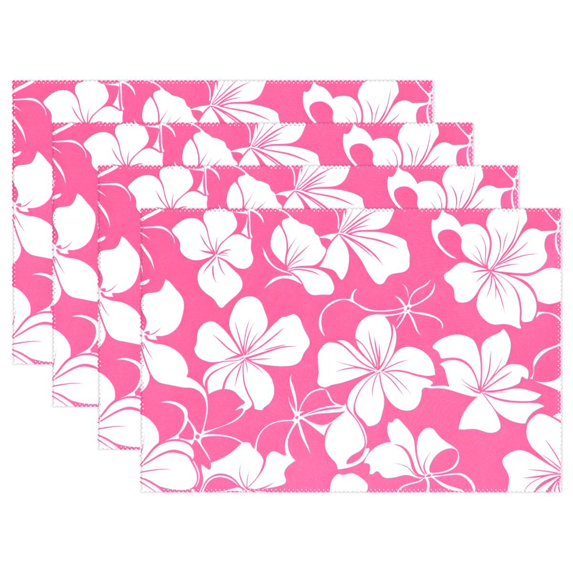 Ryvnso Placemats Set of 4 Elegant Flowers-r9 Dining Mats Heat-Resistant Non-Slip Washable Table Mat