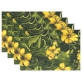 thumbnail image 1 of Ryvnso Placemats Set of 4 Elegant Tropical Floral-d1 Dining Mats Heat-Resistant Non-Slip Washable Table Mat, 1 of 8