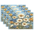 thumbnail image 1 of Ryvnso Placemats Set of 4 Flower Patern2 Dining Mats Heat-Resistant Non-Slip Washable Table Mat, 1 of 8
