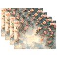 thumbnail image 1 of Ryvnso Placemats Set of 4 Flowers on Wall Dining Mats Heat-Resistant Non-Slip Washable Table Mat, 1 of 8