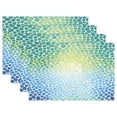 thumbnail image 1 of Ryvnso Placemats Set of 4 Gradient Green and Blue Dining Mats Heat-Resistant Non-Slip Washable Table Mat, 1 of 8