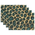 thumbnail image 1 of Ryvnso Placemats Set of 4 Green Leopard Pattern Dining Mats Heat-Resistant Non-Slip Washable Table Mat, 1 of 8