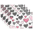 thumbnail image 1 of Ryvnso Placemats Set of 4 Hearts Dining Mats Heat-Resistant Non-Slip Washable Table Mat, 1 of 8