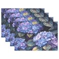 thumbnail image 1 of Ryvnso Placemats Set of 4 Hydrangeas Flowers Leaves Dining Mats Heat-Resistant Non-Slip Washable Table Mat, 1 of 8