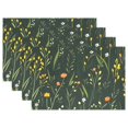 thumbnail image 1 of Ryvnso Placemats Set of 4 Leaf Flower Dining Mats Heat-Resistant Non-Slip Washable Table Mat, 1 of 8