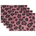 thumbnail image 1 of Ryvnso Placemats Set of 4 Leopard Red Dining Mats Heat-Resistant Non-Slip Washable Table Mat, 1 of 8