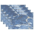 thumbnail image 1 of Ryvnso Placemats Set of 4 Marble Blue Dining Mats Heat-Resistant Non-Slip Washable Table Mat, 1 of 8