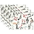 thumbnail image 1 of Ryvnso Placemats Set of 4 Musical Note Dining Mats Heat-Resistant Non-Slip Washable Table Mat, 1 of 8