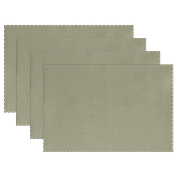 Ryvnso Placemats Set of 4 Olive Green Dining Mats Heat-Resistant Non-Slip Washable Table Mat