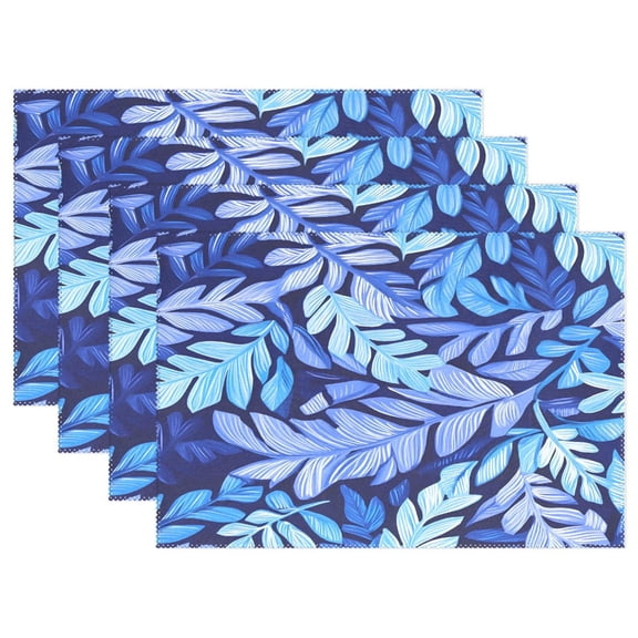 Ryvnso Placemats Set of 4 Palm Leaf-c1 Dining Mats Heat-Resistant Non-Slip Washable Table Mat