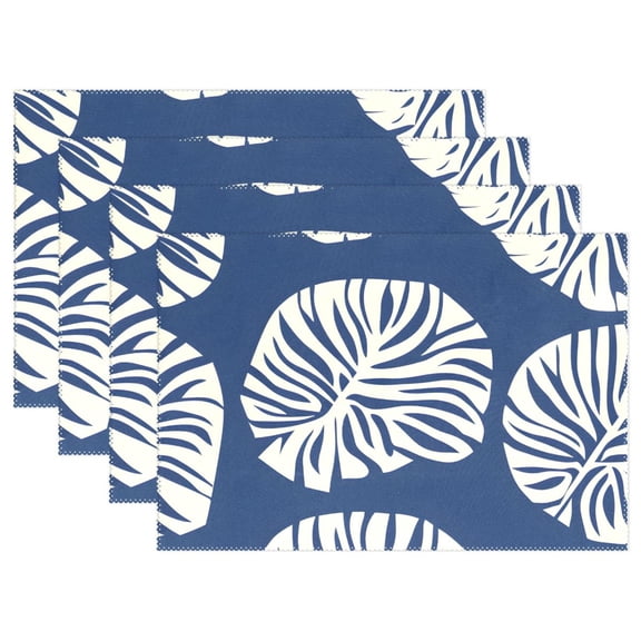 Ryvnso Placemats Set of 4 Palm Leaf-d15 Dining Mats Heat-Resistant Non-Slip Washable Table Mat