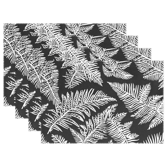 Ryvnso Placemats Set of 4 Palm Leaf-d2 Dining Mats Heat-Resistant Non-Slip Washable Table Mat