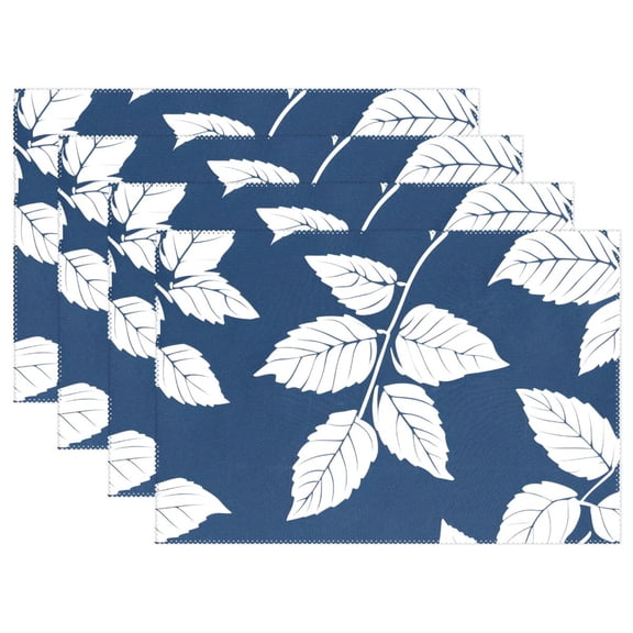 Ryvnso Placemats Set of 4 Palm Leaf-e9 Dining Mats Heat-Resistant Non-Slip Washable Table Mat