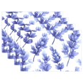 thumbnail image 1 of Ryvnso Placemats Set of 4 Purple Flower Lavender Dining Mats Heat-Resistant Non-Slip Washable Table Mat, 1 of 8