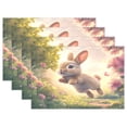 thumbnail image 1 of Ryvnso Placemats Set of 4 Rabbit Running in Forest-a1 Dining Mats Heat-Resistant Non-Slip Washable Table Mat, 1 of 8