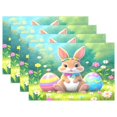 thumbnail image 1 of Ryvnso Placemats Set of 4 Rabbit and Egg Dining Mats Heat-Resistant Non-Slip Washable Table Mat, 1 of 8