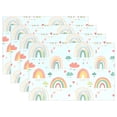 thumbnail image 1 of Ryvnso Placemats Set of 4 Rainbow Cartoon Cloud Dining Mats Heat-Resistant Non-Slip Washable Table Mat, 1 of 8