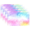 thumbnail image 1 of Ryvnso Placemats Set of 4 Rainbow Tie-dye-a3 Dining Mats Heat-Resistant Non-Slip Washable Table Mat, 1 of 8